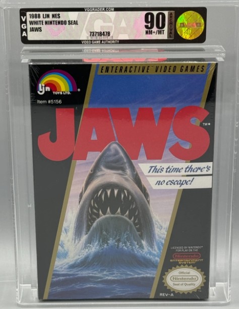 Share Jaws Nintendo NES Oval SOQ Sealed New VGA 90 Graded LJN